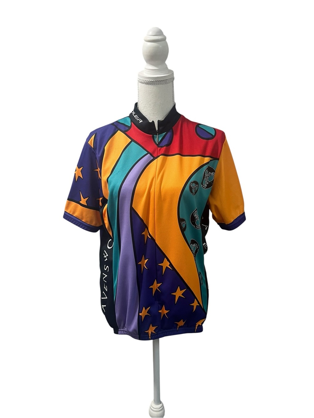 VTG Voler Cycling Jersey Ravenswood Winery Colorful Sports USA Unisex L 3/4 Zip